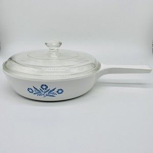 Vintage Corning Ware Cornflower Blue Pan Pot w Pyrex Lid P-83-B Mint 6.5"